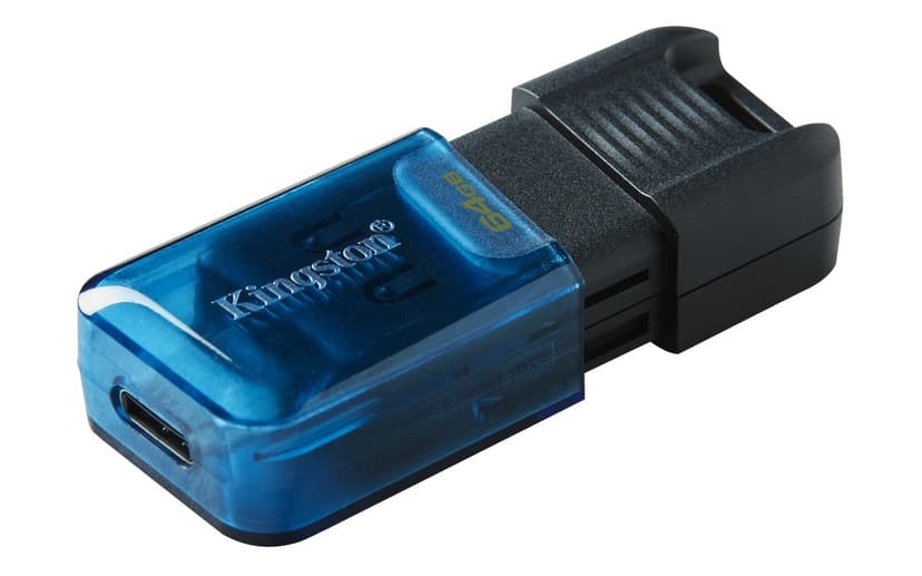Kingston DataTraveler 80M 64GB USB Type-C Sort, Blå