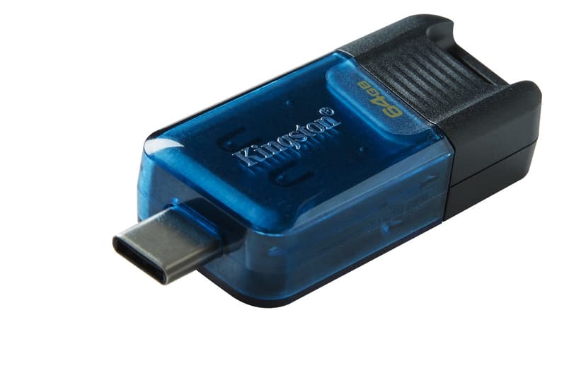 Kingston DataTraveler 80M 64GB USB Type-C Sort, Blå