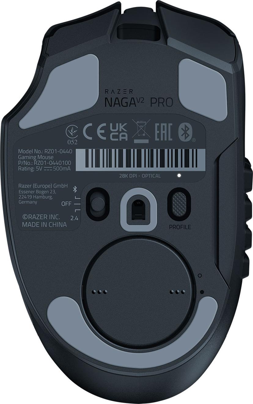 Razer NAGA V2 PRO RF Wireless + Bluetooth + USB Type-C
