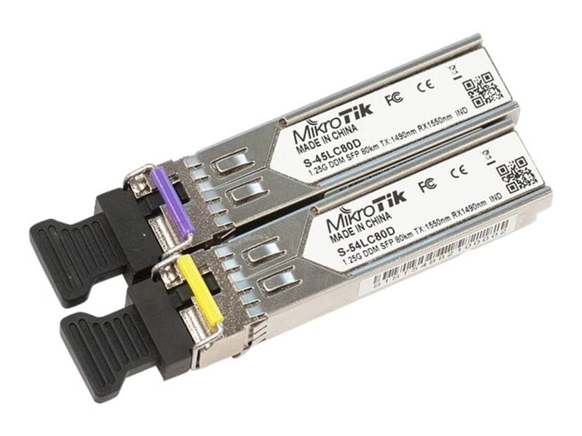 Mikrotik S-4554LC80D nettverkstransceivermodul Fiber optisk 1250 Mbit/s SFP 1550 nm