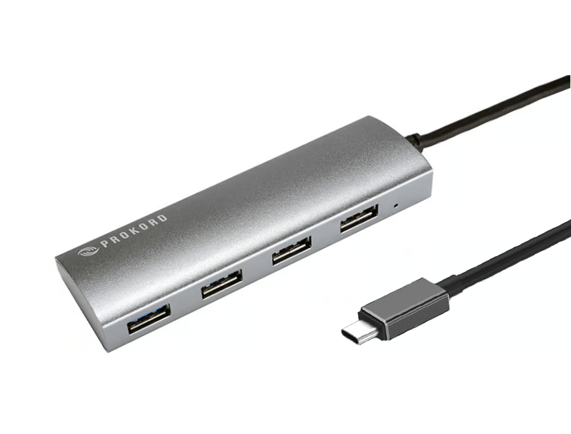 Prokord USB-C To Hub 4-Port 3.0 USB 3.2 Gen 1 (3.1 Gen 1) Type-C USB 3.2 Gen 1 (3.1 Gen 1) Type-A