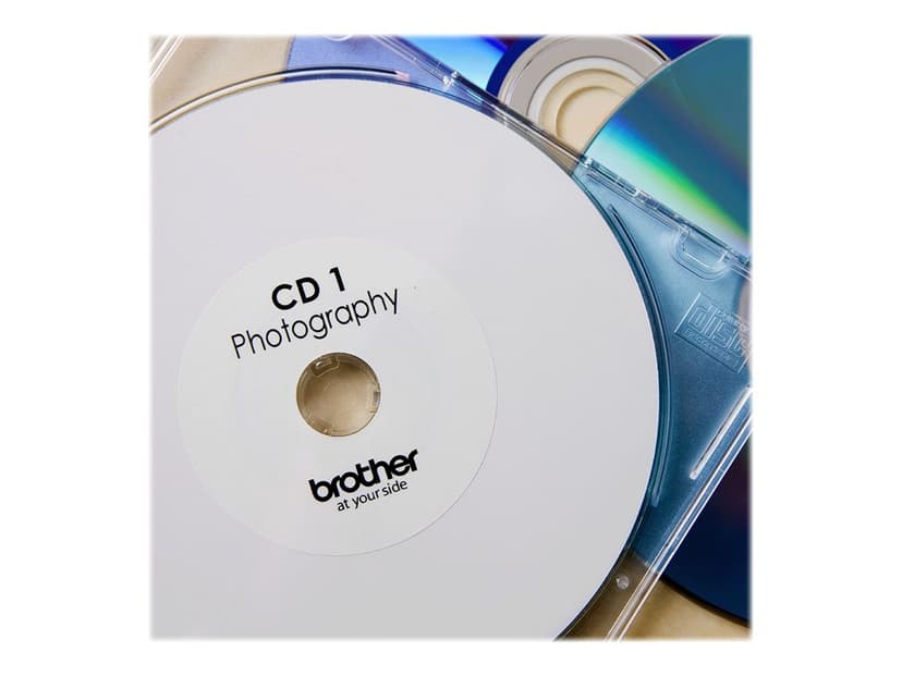 Brother CD/DVD-etiketter Papper 58mm Svart/Vit