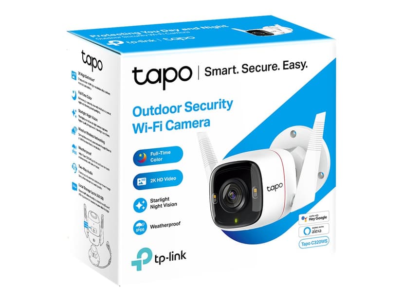 TP-Link Tapo C320WS Bullet (shape) IP-sikkerhetskamera Inne & Ute 2160 x 1440 piksler Vegg