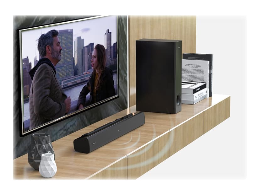 Creative Stage V2 2.1 Soundbar + Subwoofer Svart
