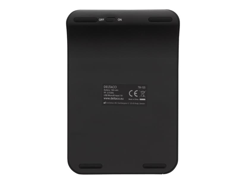 Deltaco TB-125 numeriskt tangentbord Bärbar dator/PC RF Trådlös Svart