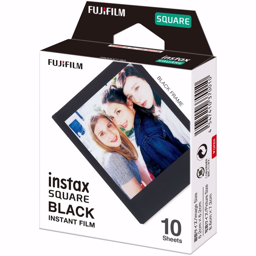 Instax Square Film Svart Ram 10-Pack
