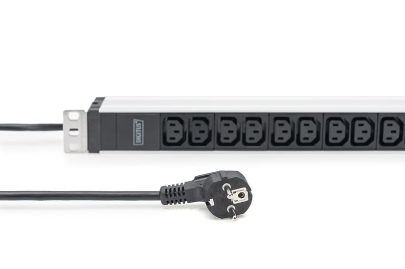 Digitus Strömuttag Med Aluminiumprofil 12xC13 16A 2m Kabel CEE 7/7