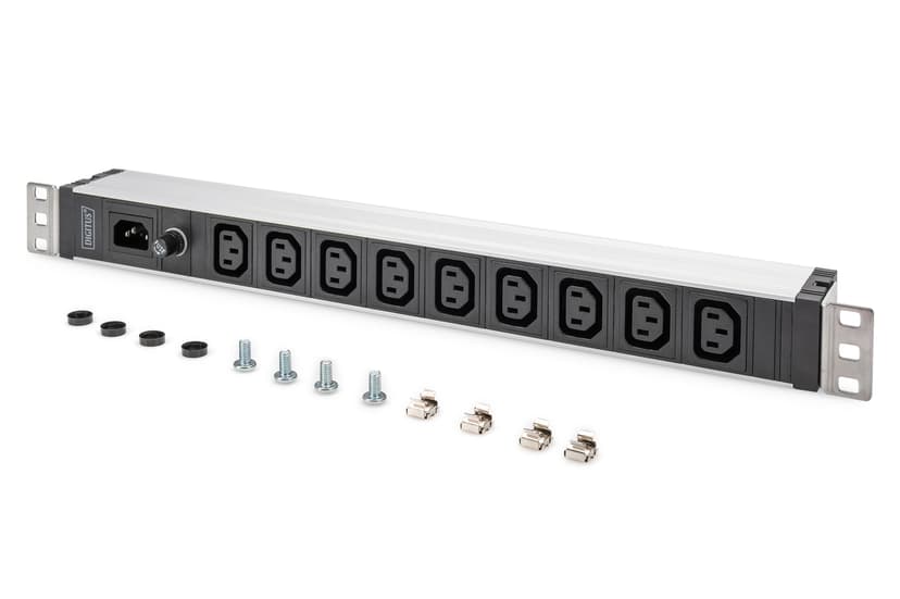 Digitus Strömuttag Med Aluminiumprofil 9xC13 10A 1x C14
