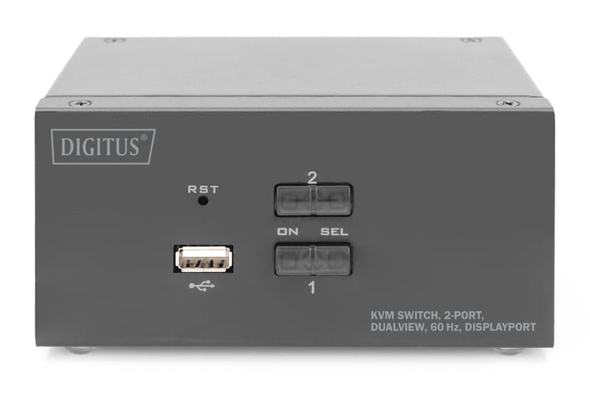 Digitus KVM Switch 2-Port Dual Display 4K DisplayPort - (Fyndvara klass 2)