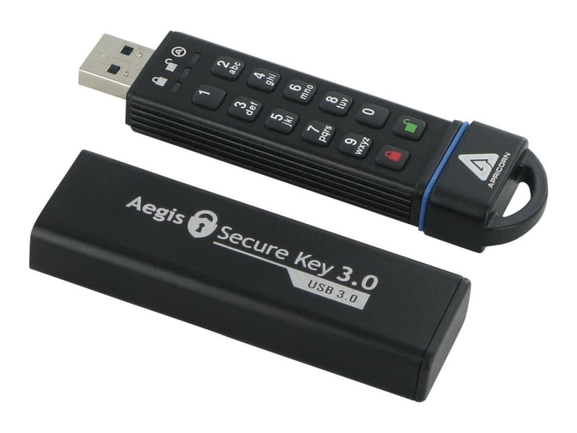 Apricorn Aegis Secure Key 3.0 1000GB USB-A Svart