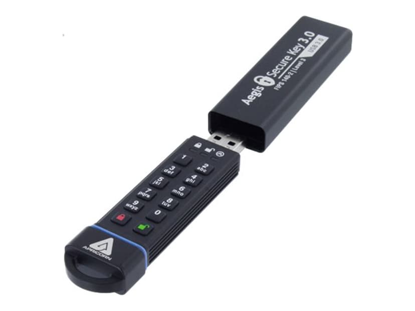 Apricorn Aegis Secure Key 3.0 1000GB USB-A Svart