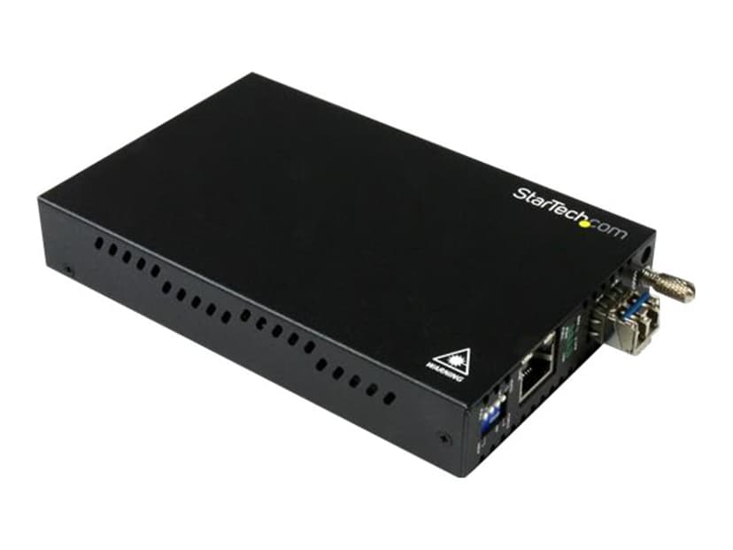 Startech StarTech.com ET91000SM20 verkon mediamuunnin 2000 Mbit/s 1310 nm Yksittäistila Musta