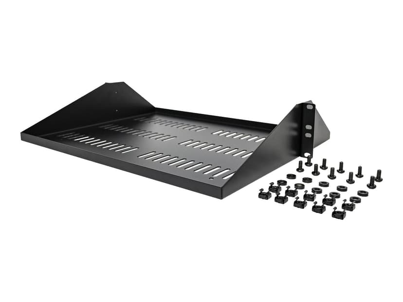 Startech StarTech.com 2U Rack Shelf - Universele Geventileerde 19 inch Server Rack Plank/Lade voor AV/Data/Netwerk Apparatuur – Cantilever/Uitkragende Ligger – Duurzaam Ontwerp – Max. 91kg - Diepte 35 cm (14”)