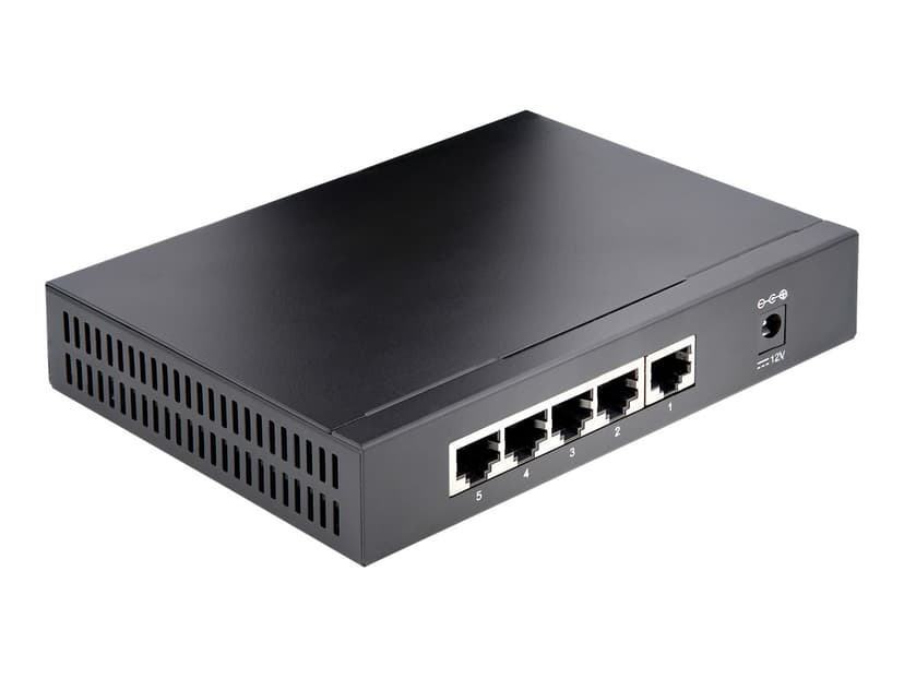 Startech StarTech.com Unmanaged 2.5G Switch - 5 Port Gigabit Switch - 2.5GBASE-T Unmanaged Ethernet Switch - Ethernet Splitter - Din Rail of Wandmonteerbaar - Multi-Gigabit - Auto-MDIX - 9K Jumbo