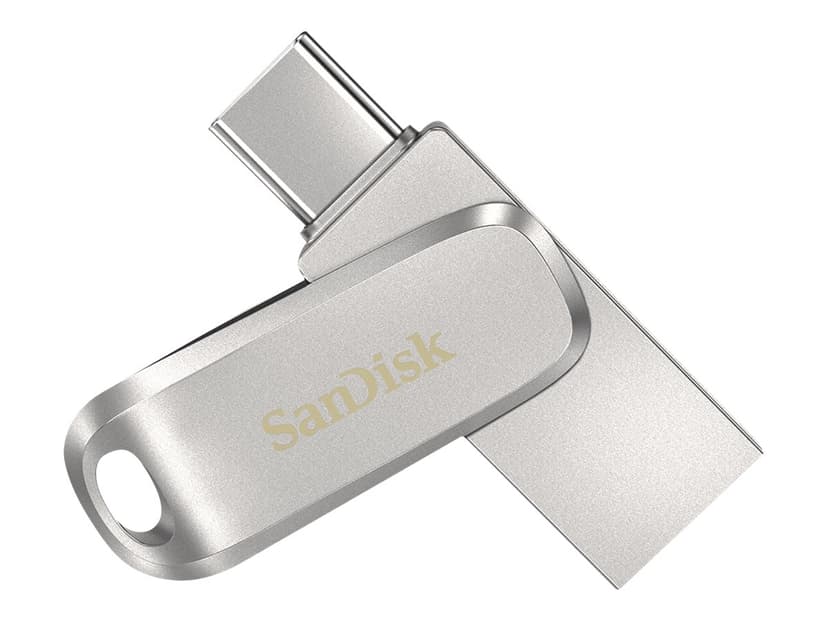 SanDisk Ultra Dual Drive Luxe 1000GB USB Type-A / USB Type-C Roestvrijstaal