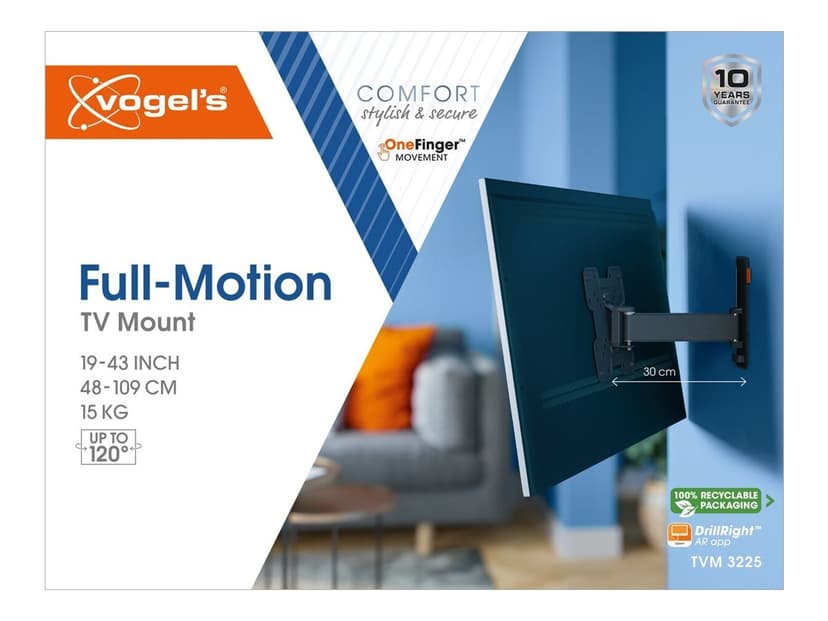 Vogel´s TVM 3225 Comfort Wall Mount Motion 19-43" 15KG