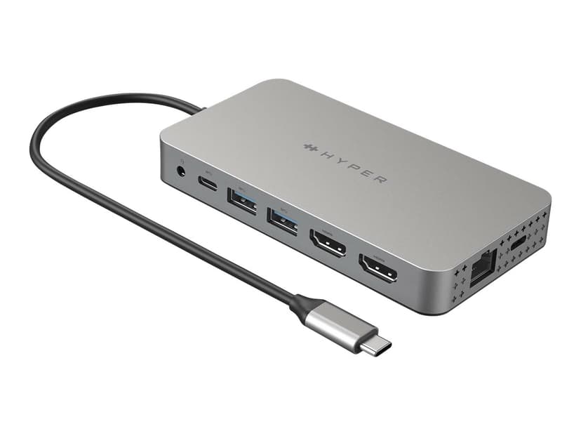 Hyper HDM1H dockningsstationer för bärbara datorer USB 3.2 Gen 1 (3.1 Gen 1) Type-C Rostfritt stål USB 3.2 Gen 1 (3.1 Gen 1) Type-C