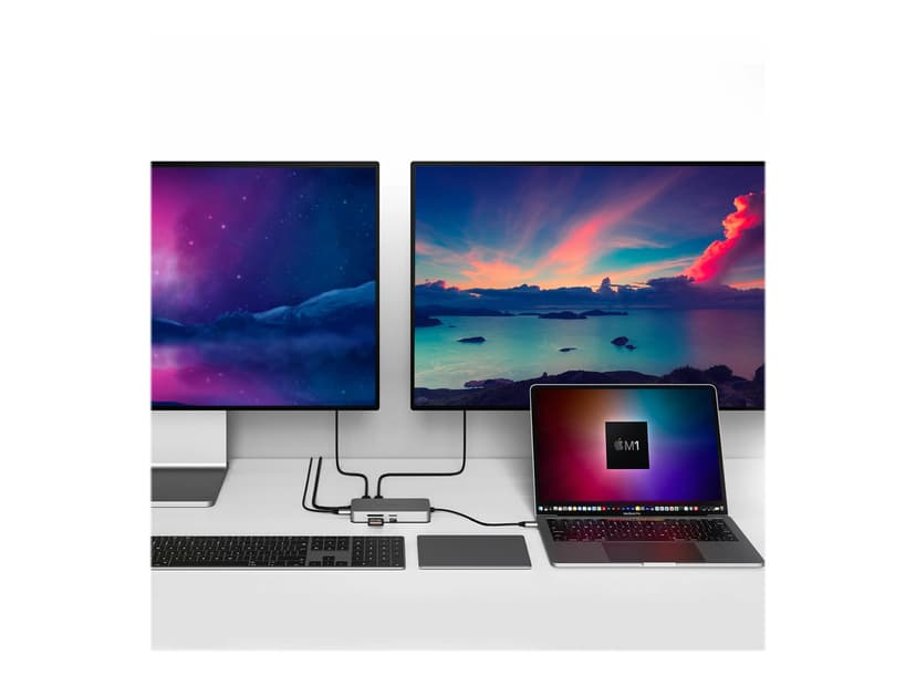 Hyper HDM1H dockningsstationer för bärbara datorer USB 3.2 Gen 1 (3.1 Gen 1) Type-C Rostfritt stål USB 3.2 Gen 1 (3.1 Gen 1) Type-C