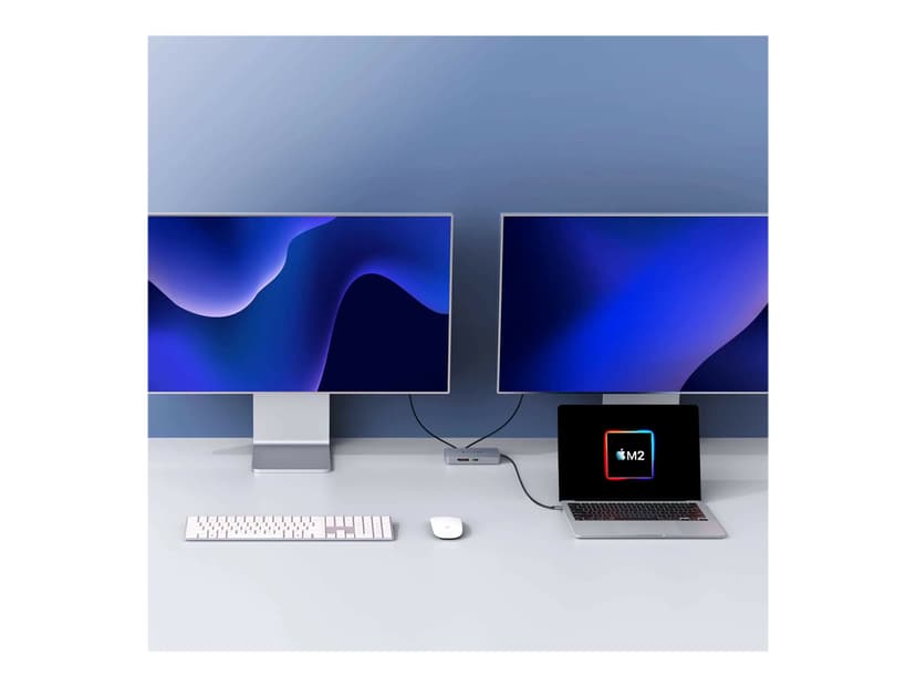 Hyper HDM1H dockningsstationer för bärbara datorer USB 3.2 Gen 1 (3.1 Gen 1) Type-C Rostfritt stål USB 3.2 Gen 1 (3.1 Gen 1) Type-C
