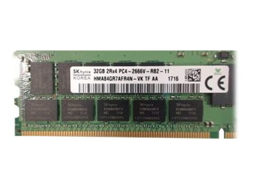 HPE 32GB (1x32GB) Dual Rank x4 DDR4-2666 CAS-19-19-19 Registered Smart Memory Kit muistimoduuli 2666 MT/s 32GB 2666MHz DDR4 288-pin DIMM