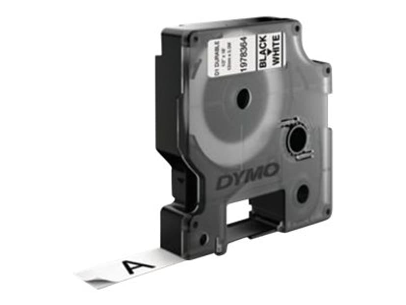 Dymo Tape D1 12mm Zwart/Wit Durable