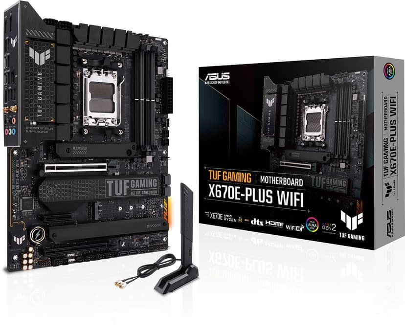 ASUS TUF Gaming X670E-Plus WIFI +Ryzen 7 7700X +32GB DDR5 Hovedkort