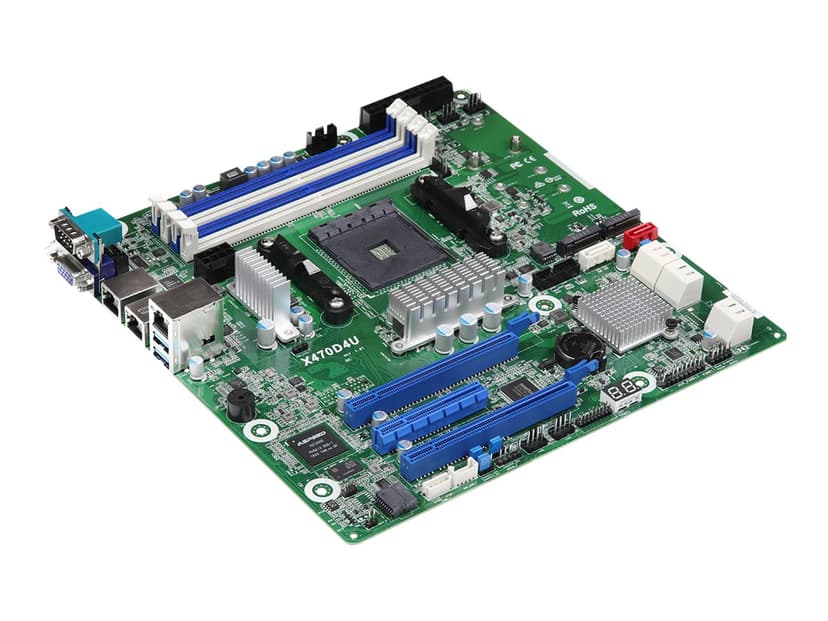 ASRock Rack X470D4U Moderkort Micro ATX Socket AM4 micro ATX