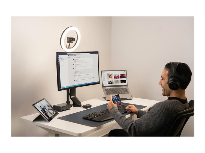 Kensington SmartFit Space Saving Single Arm Svart