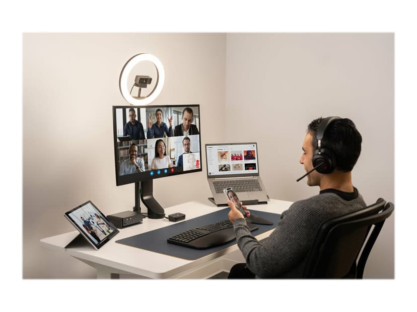 Kensington SmartFit Space Saving Single Arm Black