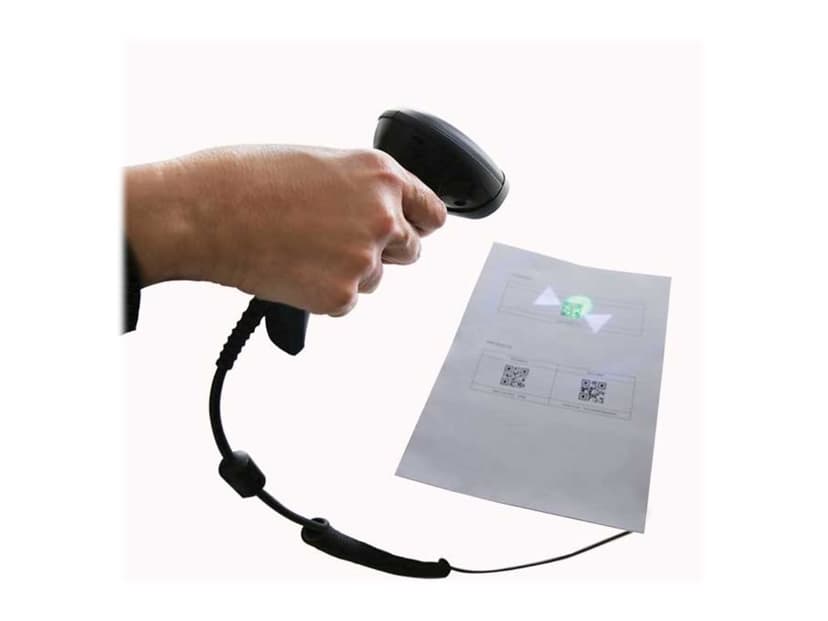 Datalogic QuickScan D2590 2D USB-Kit musta + jalusta