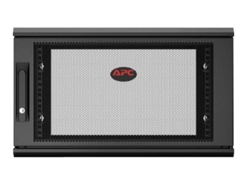 APC NetShelter WX 6U Single Hinged Wall-mount Enclosure 400mm Deep Veggmonterbar hylle Sort