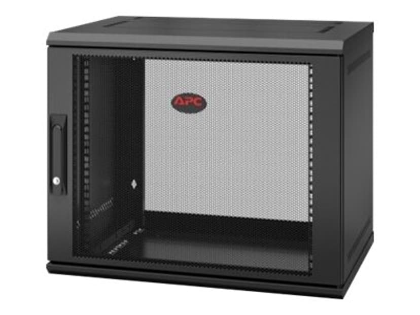 APC NetShelter WX 9U Single Hinged Wall-mount Enclosure 400mm Deep. Väggmonterad rack Svart