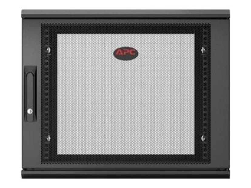 APC NetShelter WX 9U Single Hinged Wall-mount Enclosure 400mm Deep. Veggmonterbar hylle Sort