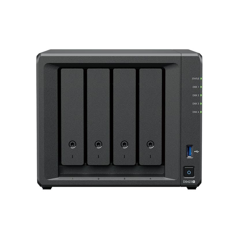 Synology DiskStation DS423+ datalagringsserver NAS Rack (8U) Ethernet/bredbåndsforbindelse Sort J4125