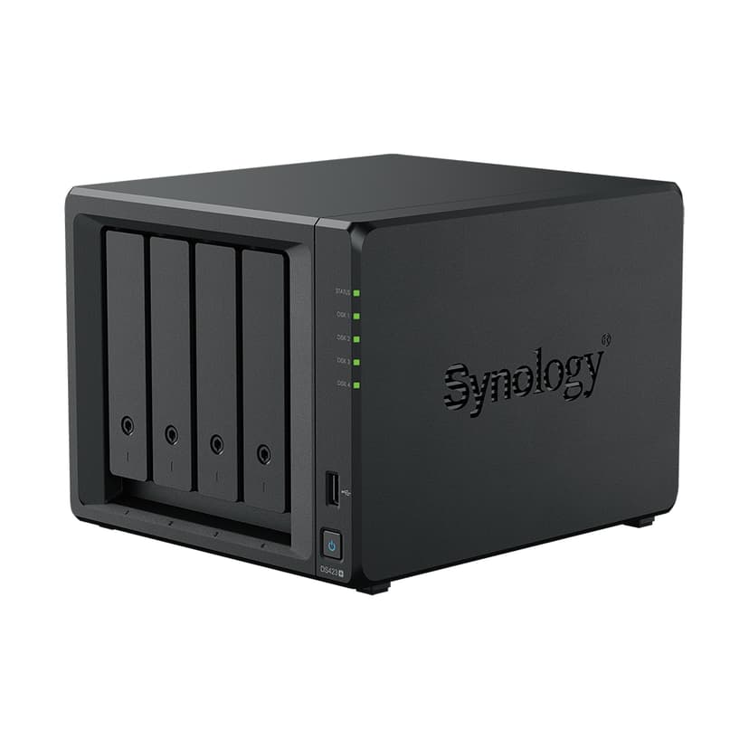 Synology DiskStation DS423+ datalagringsserver NAS Rack (8U) Ethernet/bredbåndsforbindelse Sort J4125