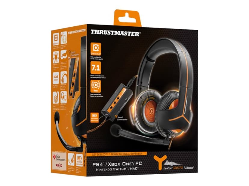 Thrustmaster Y-350CPX 7.1 Powered Svart Båge PC, PlayStation 4, PlayStation 5 Svart