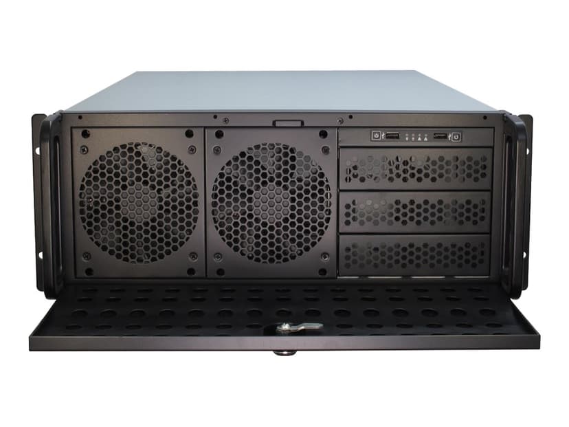Inter-Tech 4U4129L 19" 4U Rack Metallisk, Silver