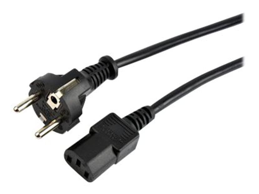 Prokord Strömkabel 1m CEE7/7 C13 Svart