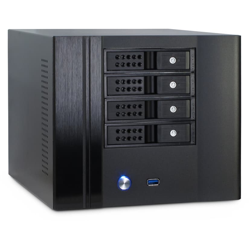 Inter-Tech SC-4004 4-Bay Mini-ITX NAS Case Small Form Factor (SFF) Svart