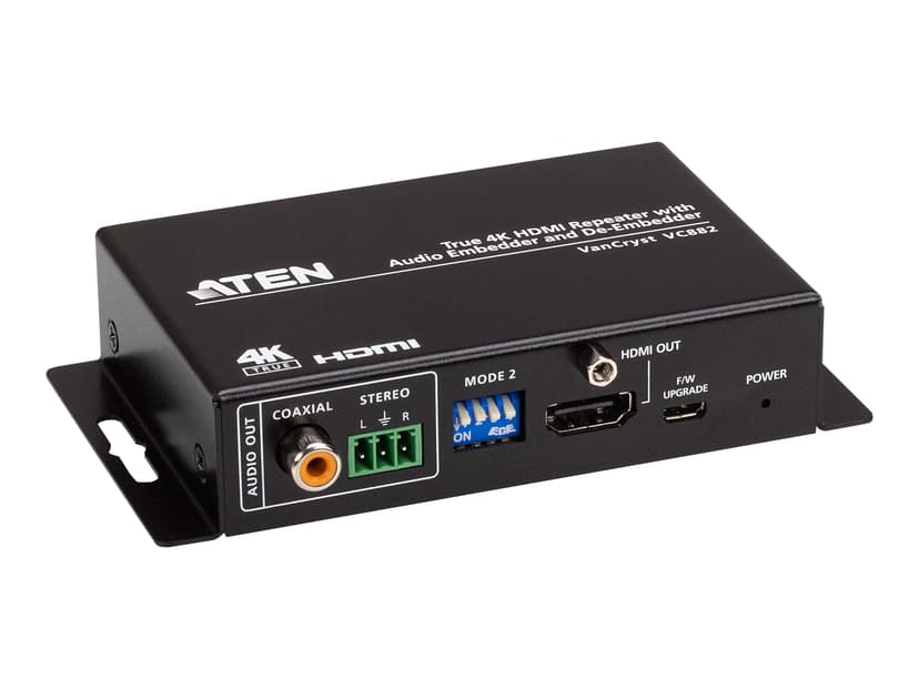 Aten True 4K HDMI Repeater med Audio Embedder och De-Embedder