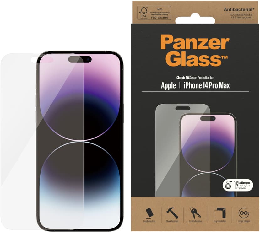 Panzerglass Classic Fit skärmskydd iPhone 14 Pro Max