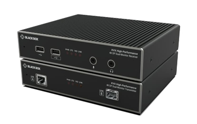 Black Box KVXHP KVM Förlängning 4K Displayport CATx/Fiber KVM TX+RX