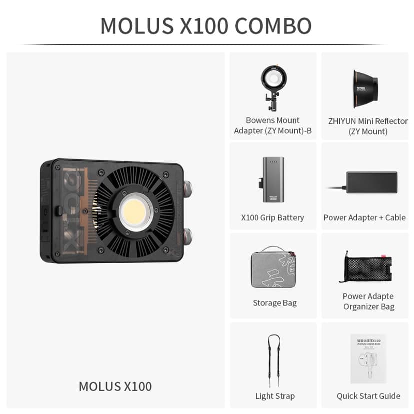 Zhiyun Molus X100 Combo COB-Belysning