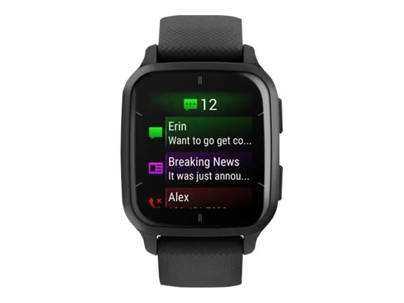 Garmin Venu Sq 2 Music 3,56 cm (1.4") AMOLED 40 mm Digitalt Berøringsskjerm Sort GPS Sort