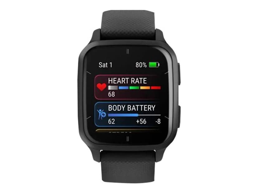 Garmin Venu Sq 2 Music 3,56 cm (1.4") AMOLED 40 mm Digitalt Berøringsskjerm Sort GPS Sort