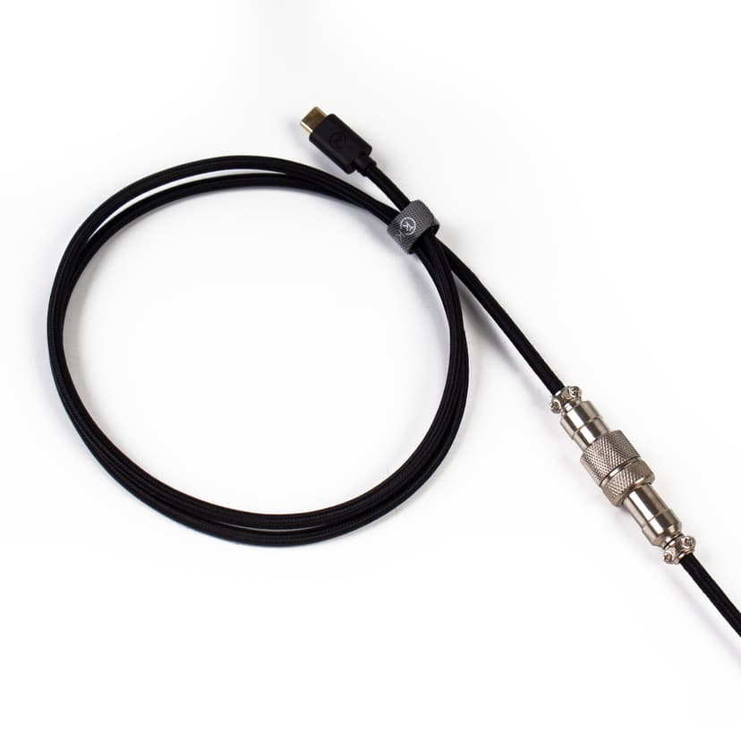 Keychron Coiled Aviator Cable 1.3m. USB C USB C Sort