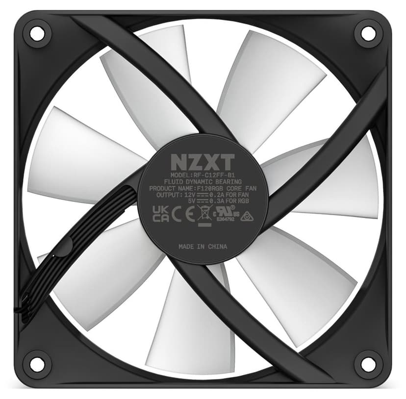 NZXT NZXT F120 RGB Core 120MM 3 P W/Controller Fläkt Svart