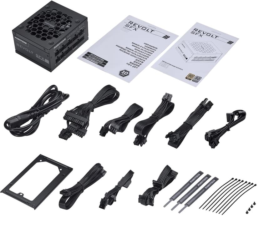Phanteks Revolt 850w 80+ Platinum Atx 3.0 Sfx Psu Strømforsyning