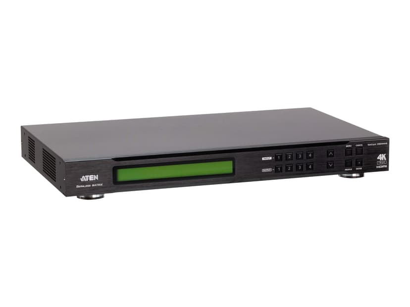 Aten VanCryst VM6404HB 4x4 True 4K HDMI Matrix Switch Med Scaler 1U