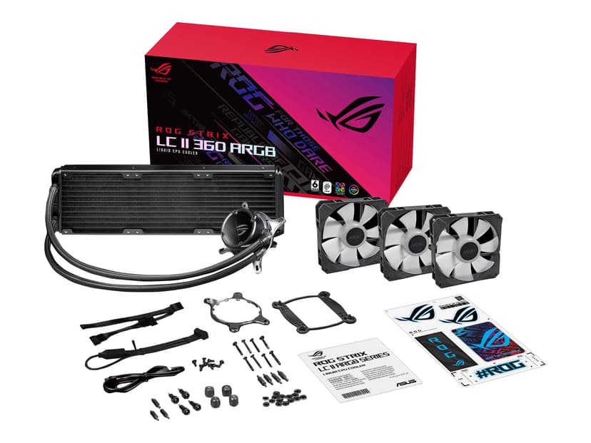 ASUS Rog Strix LC II 360 ARGB AiO væskekjøler Svart